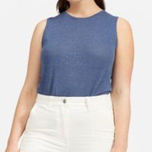 Everlane Linen Muscle Tank, size Large